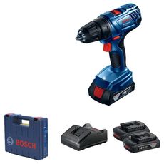 Parafusadeira/Furadeira a Bateria 1/2" Bosch GSR 180 LI 18V + 2 baterias 1,5Ah + 1 Carregador Rápido Bivolt + Maleta