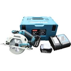 Serra Circular a Bateria Makita 6.1/2" DHS680RFJ 18V + 2 Baterias + Disco + Carregador e Maleta