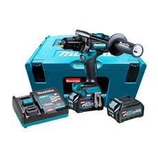 Parafusadeira/Furadeira de Impacto a Bateria Makita HP001GD201 1/2" 40V + 2 baterias + Carregador + Maleta MAK-Pac/Acessórios