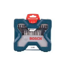 Kit de Pontas e Brocas Bosch X-Line para parafusar e perfurar com 43 unidades