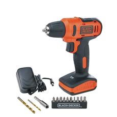 Parafusadeira/Furadeira a Bateria Black & Decker 3/8" LD12SP-BR 12V + 13 Acessórios