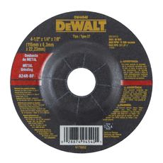 Disco de Desbaste Dewalt 7/8" DW44540 Metal 4.1/2" X 6,3 mm