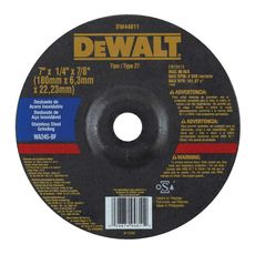 Disco de Desbaste Dewalt 7/8" DW44811 Inox 7" X 6,3mm