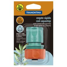 Engate Rápido com Tramontina Aquastop em Plástico para Mangueira 5/8" e 3/4"