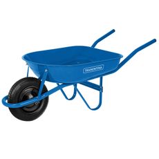 Carrinho de Mão Tramontina com Caçamba Rasa Metálica Azul 50L Pneu com Câmara