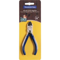 Alicate com Corte Diagonal Tramontina 4" Basic Aço Especial com Empunhadura em PVC Azul