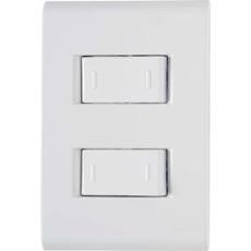 Conjunto 4x2 com 2 Interruptores Paralelos Tramontina Liz 10 A 250 V Branco