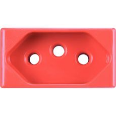 Módulo Tomada Tramontina 2P+T 20 A 250 V Vermelho
