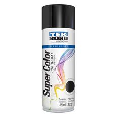 Tinta Aerosol Tekbond Preto Brilhante Uso Geral 350 Ml/250G