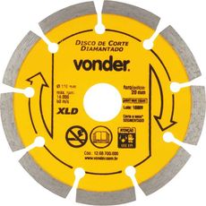 Disco de Corte Diamantado Vonder 110 mm Segmentado Xld