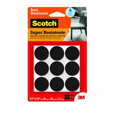 Protetor Antideslizante 3M Scotch Redondo Preto Grande