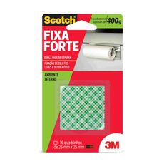 Fita Dupla Face 3M Scotch® Fixa Forte Espuma - 16 quadradinhos