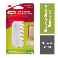 Suporte Adesivo para Quadros 3M Command® Branco Grande