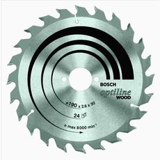 Disco de serra circular Bosch Optiline Wood ø184 furo de 20mm espessura de 1,5mm 24 dentes