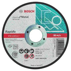 Disco de Corte Bosch Expert for Metal 115x1,0mm Centro Reto