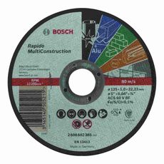 Disco de Corte Bosch MultiConstruction 125x1,0mm Centro Reto