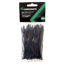 Abraçadeira de Nylon Carbografite Preta 100 x 2,5mm