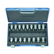 Jogo de Chaves Soquetes Gedore Gtx 1/2" Perfil Hexalobular Itx 19 Tx - 017