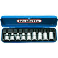 Jogo de Chaves Soquetes Gedore Hexagonais 1/2" In 19 - 9P 3/16-5/8"