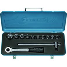 Jogo de Soquete e Acessórios Gedore 1/2" D19LMZ 10-22mm 12 peças