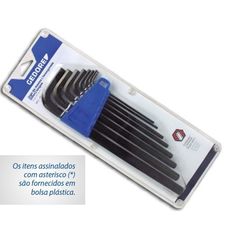 Jogo Gedore de Chave L Hexagonal Allen Longa 42 L - 100M 2-10mm