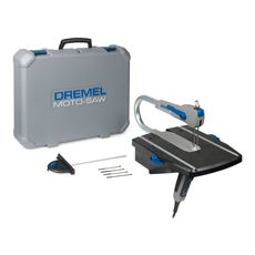 Serra Tico-tico de Bancada Moto-Saw Dremel com 2 Acoplamentos + 10 Acessórios e Maleta