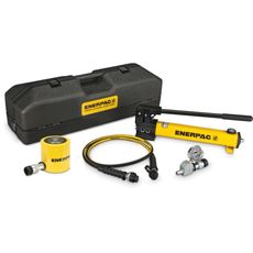 Conjunto de Cilindro Hidráulico e Bomba Manual Hidráulico Enerpac 50t Simples Ação SCL502TB