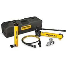 Conjunto de Cilindro Hidráulico e Bomba Manual Hidráulico Enerpac 10t Simples Ação SCR1010TB