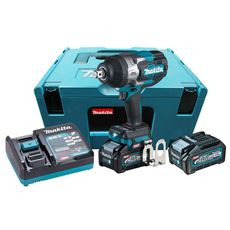 Chave de Impacto a Bateria Makita 3/4" W001GM201 + Carregador + 2 Baterias e Maleta