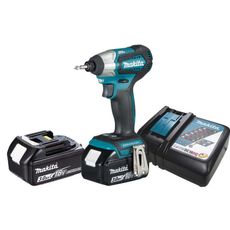 Parafusadeira de Impacto Makita à Bateria 18V DTD155RFE + Carregador + 2 Baterias e Maleta