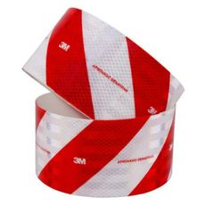 Faixa Refletiva Parachoque 3M 100mm x 2,4m Vermelho/Branco