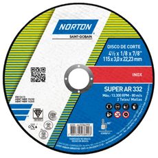 Disco de Corte Norton Super AR332 115x3,0x22,23mm