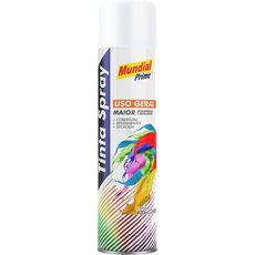 Tinta Spray Mundial Prime Uso Geral 400ml Branco Fosco