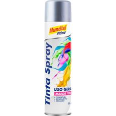 Tinta Spray Mundial Prime 400ml Metálica Alumínio