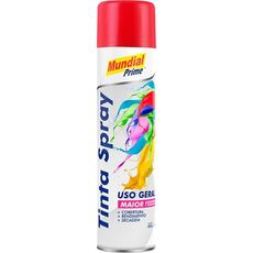 Tinta Spray Mundial Prime Uso Geral 400ml Metálica Vermelho