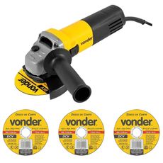 Esmerilhadeira Angular Vonder 4.1/2" EAV650 650W com 3 Discos de Corte