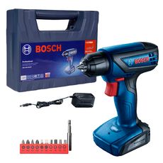 Parafusadeira Furadeira a Bateria Bosch GSR 1000 Smart 12V com 10 bits + Carregador + Bateria e Maleta