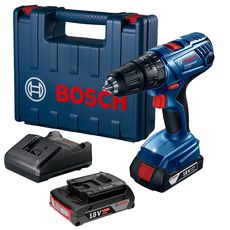 Parafusadeira/Furadeira de Impacto 1/2" Bosch GSB 180-LI 18V + 2 Baterias 1,5Ah, 1 Carregador Bivolt + Maleta