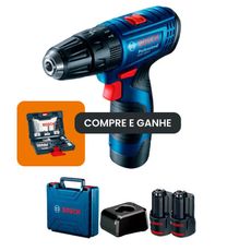 Parafusadeira/Furadeira de Impacto a Bateria Bosch 3/8" GSB 120-LI 12V + 2 Baterias 2,0Ah + 1 Carregador Bivolt + Maleta