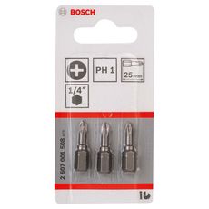 Ponta para parafusar Bosch Phillips PH1 25mm Extra Hard - 3 unidades