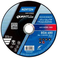 Disco de Desbaste Quantum Norton BDA 680 115 x 6,4 x 22,23mm 66252841271