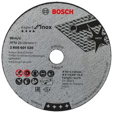 Pacote 5 Discos Corte Bosch Expert for Inox 76x1x10mm Reto