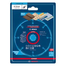 Disco de corte Bosch EXPERT Carbide Multi Wheel 115 mm, 22,23 mm