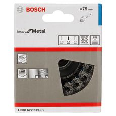 Escova de aço copo Bosch arame trançado 75mm